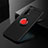 Custodia Silicone Ultra Sottile Morbida Cover con Magnetico Anello Supporto per Realme X3 Rosso e Nero
