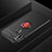 Custodia Silicone Ultra Sottile Morbida Cover con Magnetico Anello Supporto per Samsung Galaxy A11 Rosso e Nero