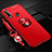 Custodia Silicone Ultra Sottile Morbida Cover con Magnetico Anello Supporto per Samsung Galaxy A20s Rosso