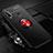 Custodia Silicone Ultra Sottile Morbida Cover con Magnetico Anello Supporto per Samsung Galaxy A20s Rosso e Nero