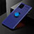 Custodia Silicone Ultra Sottile Morbida Cover con Magnetico Anello Supporto per Samsung Galaxy A42 5G Blu