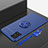 Custodia Silicone Ultra Sottile Morbida Cover con Magnetico Anello Supporto per Samsung Galaxy A51 5G Blu