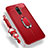 Custodia Silicone Ultra Sottile Morbida Cover con Magnetico Anello Supporto per Samsung Galaxy A6 Plus (2018) Rosso