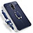 Custodia Silicone Ultra Sottile Morbida Cover con Magnetico Anello Supporto per Samsung Galaxy A9 Star Lite Blu