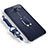 Custodia Silicone Ultra Sottile Morbida Cover con Magnetico Anello Supporto per Samsung Galaxy C9 Pro C9000 Blu