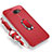 Custodia Silicone Ultra Sottile Morbida Cover con Magnetico Anello Supporto per Samsung Galaxy C9 Pro C9000 Rosso
