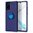 Custodia Silicone Ultra Sottile Morbida Cover con Magnetico Anello Supporto per Samsung Galaxy Note 20 5G Blu