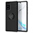 Custodia Silicone Ultra Sottile Morbida Cover con Magnetico Anello Supporto per Samsung Galaxy Note 20 5G Nero