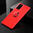 Custodia Silicone Ultra Sottile Morbida Cover con Magnetico Anello Supporto per Samsung Galaxy S20 FE 4G Rosso