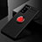 Custodia Silicone Ultra Sottile Morbida Cover con Magnetico Anello Supporto per Samsung Galaxy S20 FE 4G Rosso e Nero