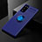 Custodia Silicone Ultra Sottile Morbida Cover con Magnetico Anello Supporto per Samsung Galaxy S20 Lite 5G Blu