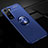 Custodia Silicone Ultra Sottile Morbida Cover con Magnetico Anello Supporto per Samsung Galaxy S21 Plus 5G Blu