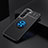 Custodia Silicone Ultra Sottile Morbida Cover con Magnetico Anello Supporto per Samsung Galaxy S23 Plus 5G Blu e Nero