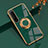 Custodia Silicone Ultra Sottile Morbida Cover con Magnetico Anello Supporto per Sony Xperia 10 III Lite Verde