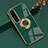 Custodia Silicone Ultra Sottile Morbida Cover con Magnetico Anello Supporto per Sony Xperia 10 IV Verde