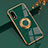 Custodia Silicone Ultra Sottile Morbida Cover con Magnetico Anello Supporto per Sony Xperia Ace II SO-41B Verde