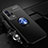 Custodia Silicone Ultra Sottile Morbida Cover con Magnetico Anello Supporto per Vivo iQOO 8 Pro 5G Blu e Nero