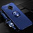 Custodia Silicone Ultra Sottile Morbida Cover con Magnetico Anello Supporto per Vivo X50 Lite Blu