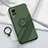 Custodia Silicone Ultra Sottile Morbida Cover con Magnetico Anello Supporto per Vivo X60 5G Verde Notte