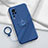 Custodia Silicone Ultra Sottile Morbida Cover con Magnetico Anello Supporto per Vivo X60 Pro 5G Blu
