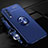 Custodia Silicone Ultra Sottile Morbida Cover con Magnetico Anello Supporto per Vivo Y12s Blu