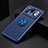 Custodia Silicone Ultra Sottile Morbida Cover con Magnetico Anello Supporto per Xiaomi Mi 11 Ultra 5G Blu