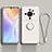 Custodia Silicone Ultra Sottile Morbida Cover con Magnetico Anello Supporto per Xiaomi Mi 12 Ultra 5G Bianco