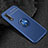 Custodia Silicone Ultra Sottile Morbida Cover con Magnetico Anello Supporto per Xiaomi Mi 9 Blu