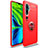 Custodia Silicone Ultra Sottile Morbida Cover con Magnetico Anello Supporto per Xiaomi Mi Note 10 Rosso