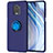 Custodia Silicone Ultra Sottile Morbida Cover con Magnetico Anello Supporto per Xiaomi Poco M2 Pro Blu