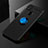 Custodia Silicone Ultra Sottile Morbida Cover con Magnetico Anello Supporto per Xiaomi Redmi 9 India Blu e Nero