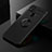 Custodia Silicone Ultra Sottile Morbida Cover con Magnetico Anello Supporto per Xiaomi Redmi 9 India Nero