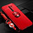 Custodia Silicone Ultra Sottile Morbida Cover con Magnetico Anello Supporto per Xiaomi Redmi 9 Prime India