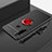 Custodia Silicone Ultra Sottile Morbida Cover con Magnetico Anello Supporto per Xiaomi Redmi Note 8 (2021) Rosso e Nero