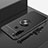 Custodia Silicone Ultra Sottile Morbida Cover con Magnetico Anello Supporto per Xiaomi Redmi Note 8 Nero