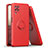 Custodia Silicone Ultra Sottile Morbida Cover con Magnetico Anello Supporto QW1 per Samsung Galaxy M12 Rosso