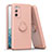 Custodia Silicone Ultra Sottile Morbida Cover con Magnetico Anello Supporto QW1 per Samsung Galaxy S20 Lite 5G Rosa