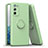 Custodia Silicone Ultra Sottile Morbida Cover con Magnetico Anello Supporto QW1 per Samsung Galaxy S20 Lite 5G Verde Pastello