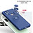 Custodia Silicone Ultra Sottile Morbida Cover con Magnetico Anello Supporto QW1 per Xiaomi Poco C51