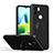 Custodia Silicone Ultra Sottile Morbida Cover con Magnetico Anello Supporto QW1 per Xiaomi Poco C51 Nero