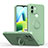 Custodia Silicone Ultra Sottile Morbida Cover con Magnetico Anello Supporto QW1 per Xiaomi Poco C51 Verde Pastello