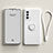 Custodia Silicone Ultra Sottile Morbida Cover con Magnetico Anello Supporto S01 per OnePlus Nord N200 5G Bianco