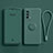 Custodia Silicone Ultra Sottile Morbida Cover con Magnetico Anello Supporto S01 per OnePlus Nord N200 5G Verde