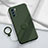 Custodia Silicone Ultra Sottile Morbida Cover con Magnetico Anello Supporto S01 per Oppo Reno6 5G Verde Notte