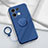 Custodia Silicone Ultra Sottile Morbida Cover con Magnetico Anello Supporto S01 per Oppo Reno8 5G