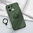 Custodia Silicone Ultra Sottile Morbida Cover con Magnetico Anello Supporto S01 per Oppo Reno9 Pro+ Plus 5G Verde Notte