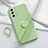 Custodia Silicone Ultra Sottile Morbida Cover con Magnetico Anello Supporto S01 per Samsung Galaxy S20 FE (2022) 5G Verde