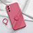 Custodia Silicone Ultra Sottile Morbida Cover con Magnetico Anello Supporto S01 per Samsung Galaxy S20 FE 5G Rosso