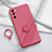Custodia Silicone Ultra Sottile Morbida Cover con Magnetico Anello Supporto S01 per Samsung Galaxy S20 Lite 5G Rosso