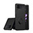 Custodia Silicone Ultra Sottile Morbida Cover con Magnetico Anello Supporto S01 per Samsung Galaxy Z Flip3 5G Nero